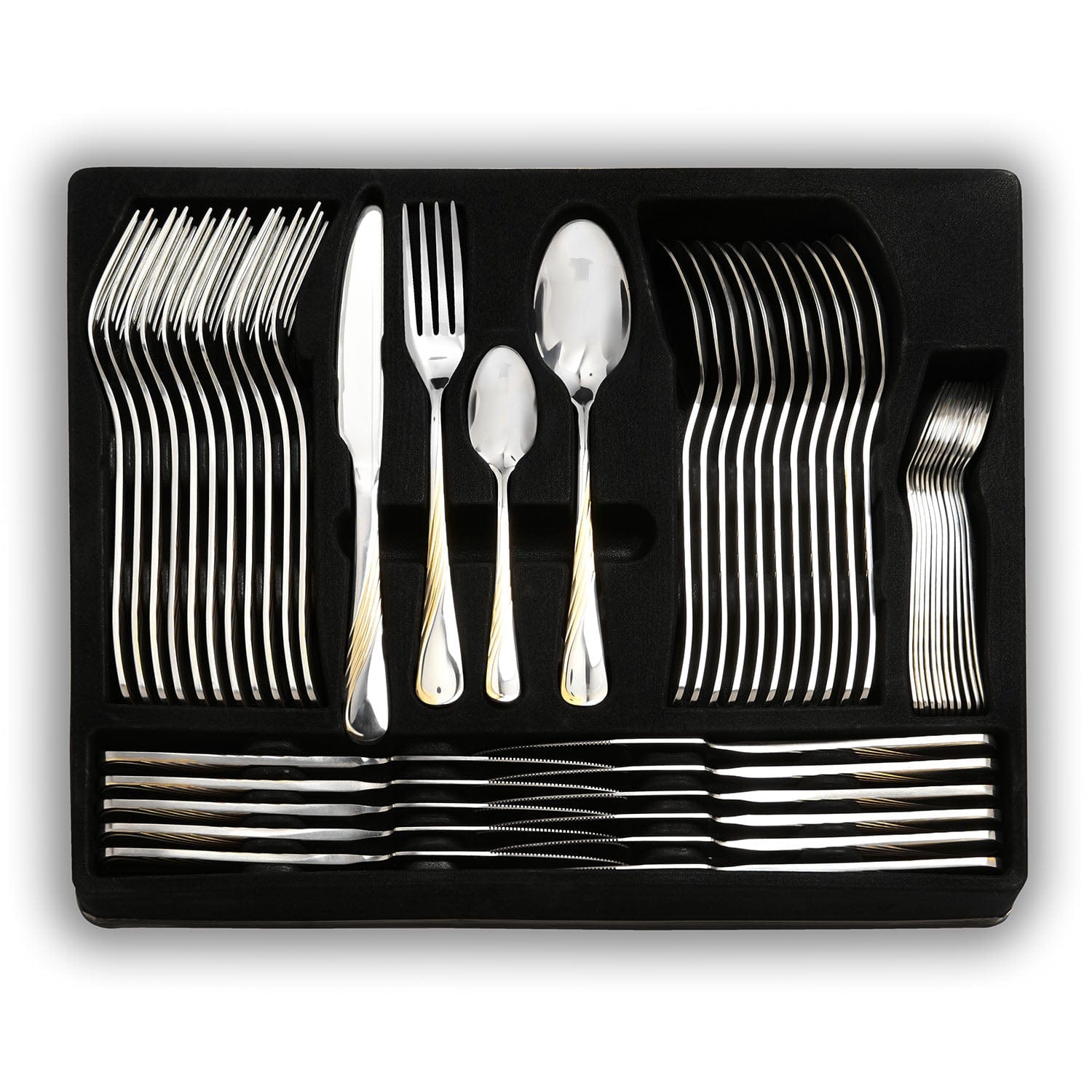 CLOONEY 68PC CUTLERY SET GOLD PLATED