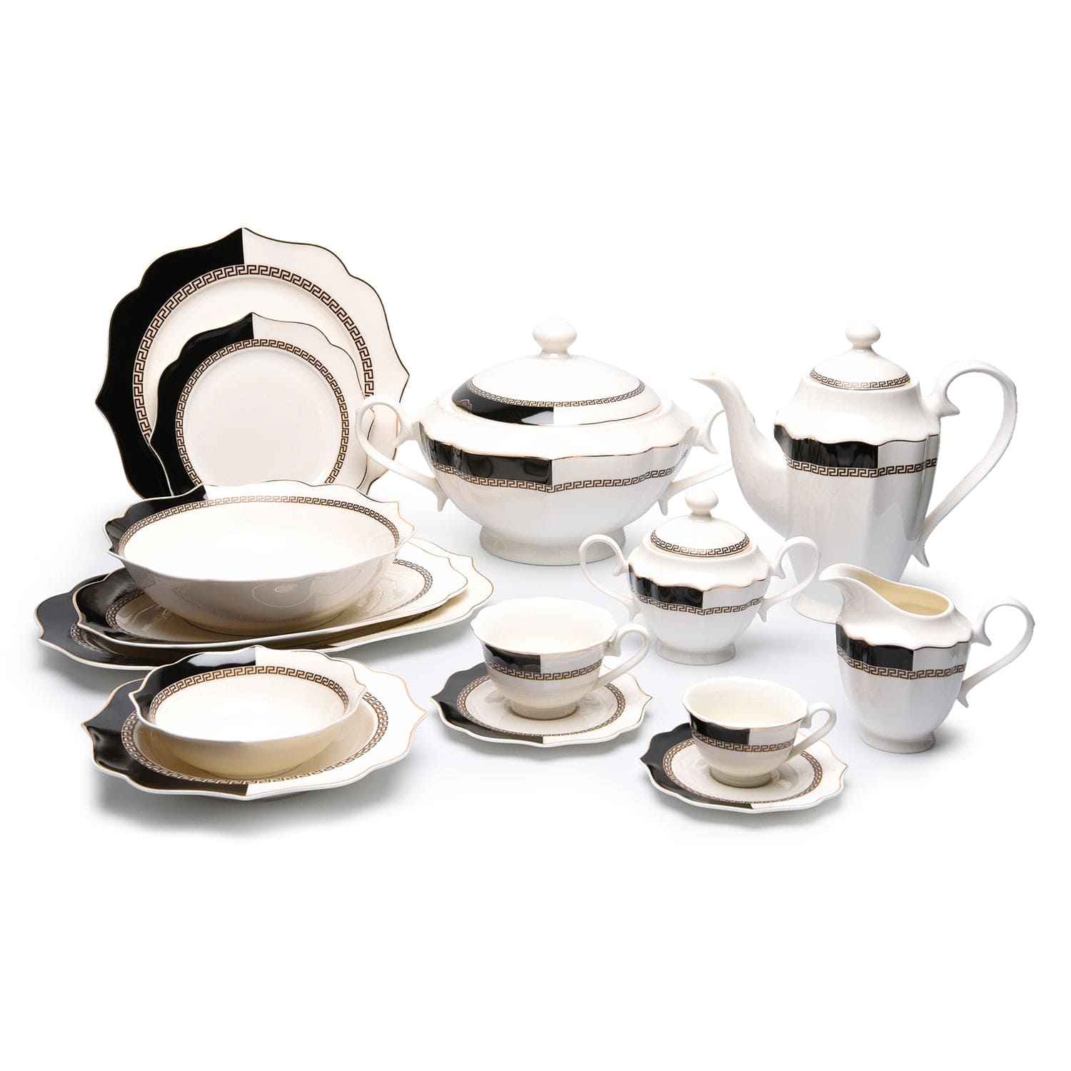 Worthyway Trudy 83Pc Dinner Set Vict-Shape Bp Ab