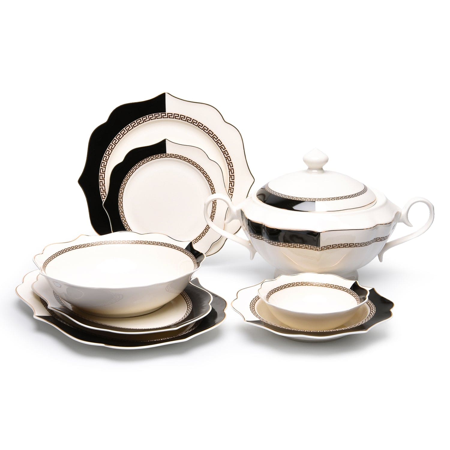 Worthyway Trudy 83Pc Dinner Set Vict-Shape Bp Ab