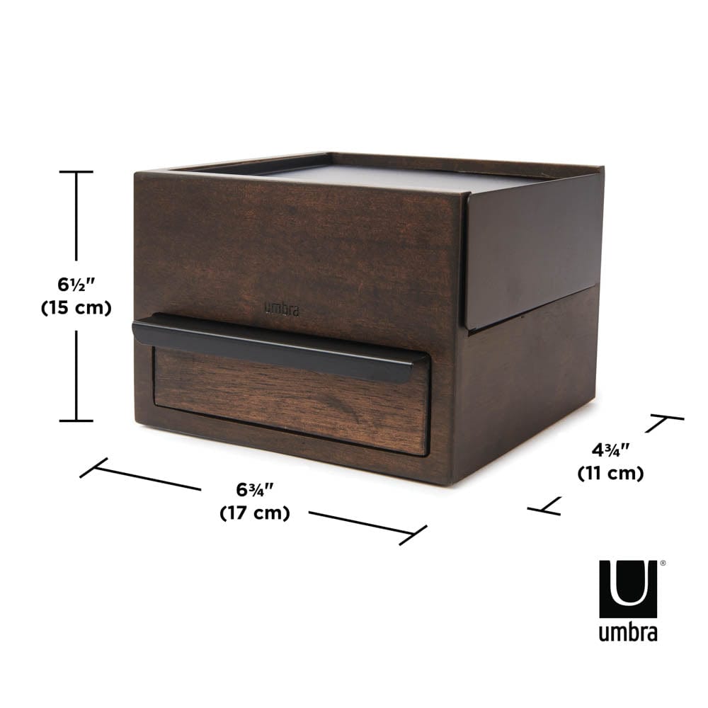 Umbra Mini Stowit Jewelry Box Black/Walnut