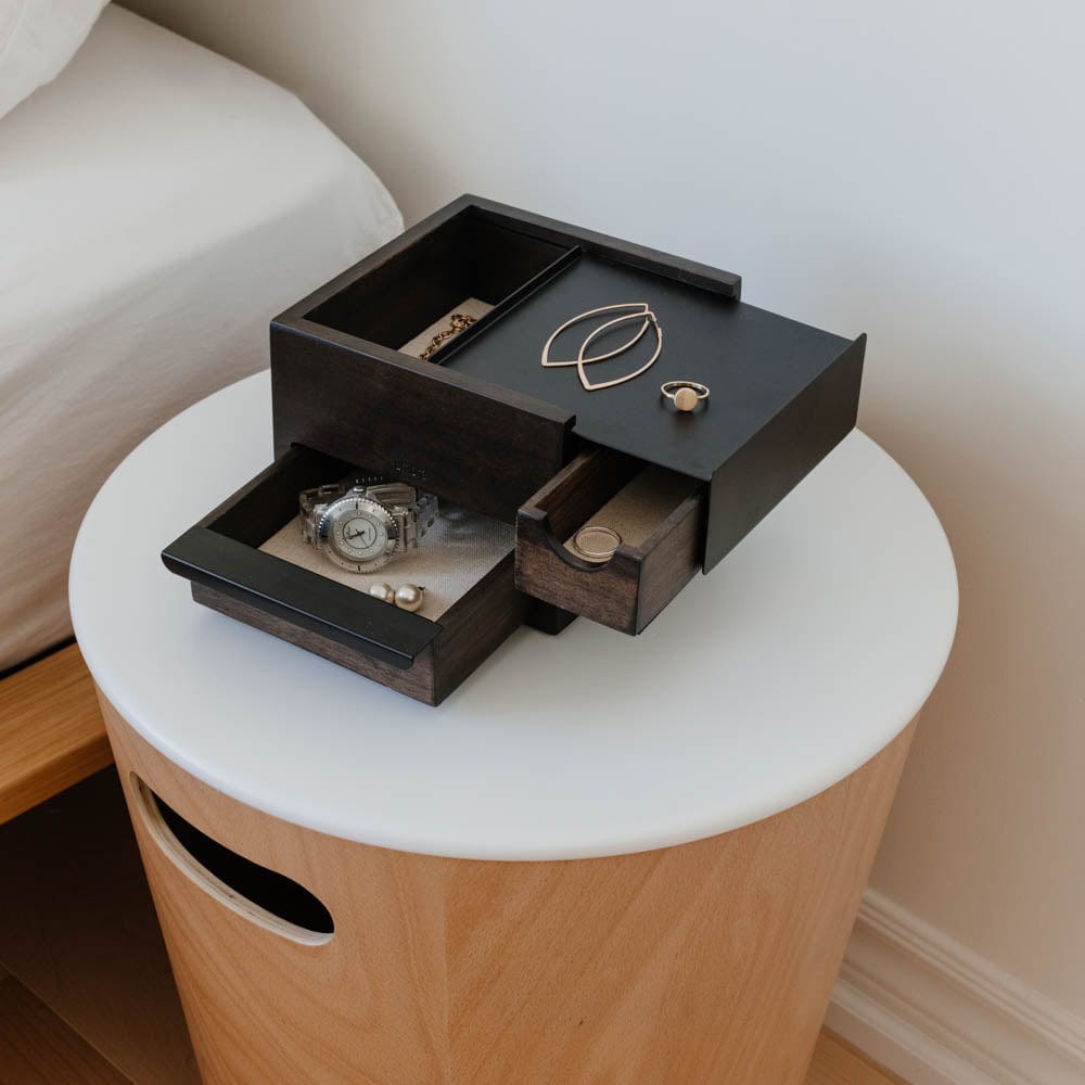 Umbra Mini Stowit Jewelry Box Black/Walnut