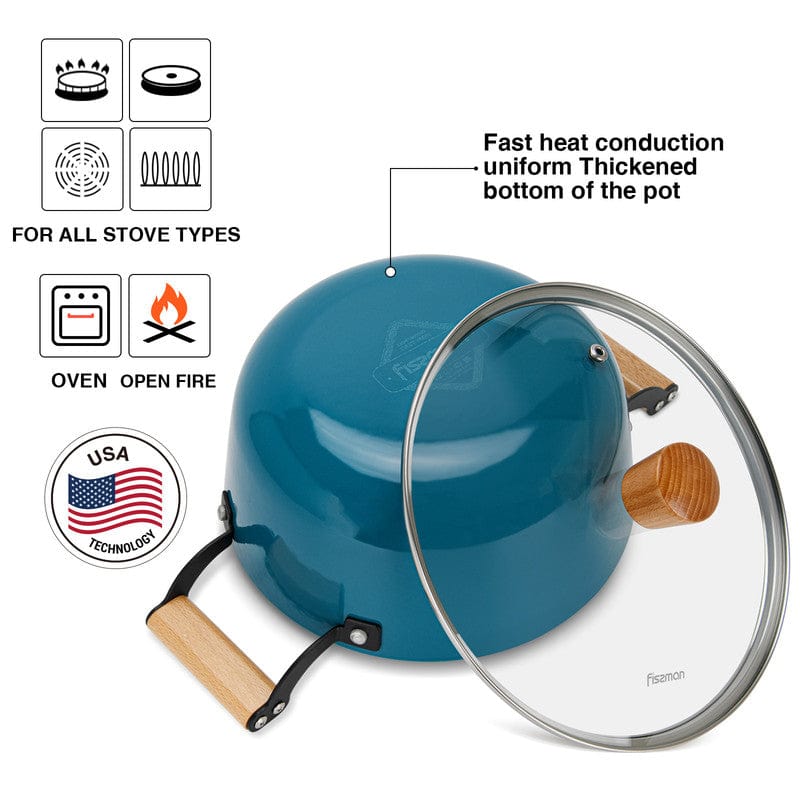 Fissman Stockpot Seagreen Cast Iron 4L