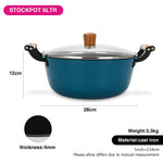 Fissman Stockpot Seagreen Cast Iron 6L