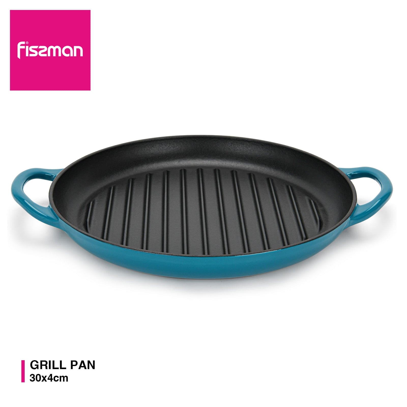 Fissman Grill Pan 30x4.0cm (Enamel Cast Iron)