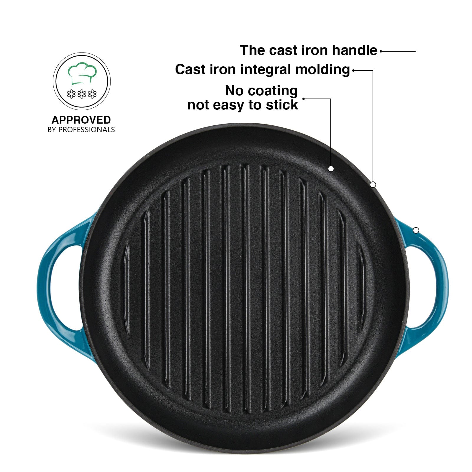 Fissman Grill Pan Cast Iron 30cm