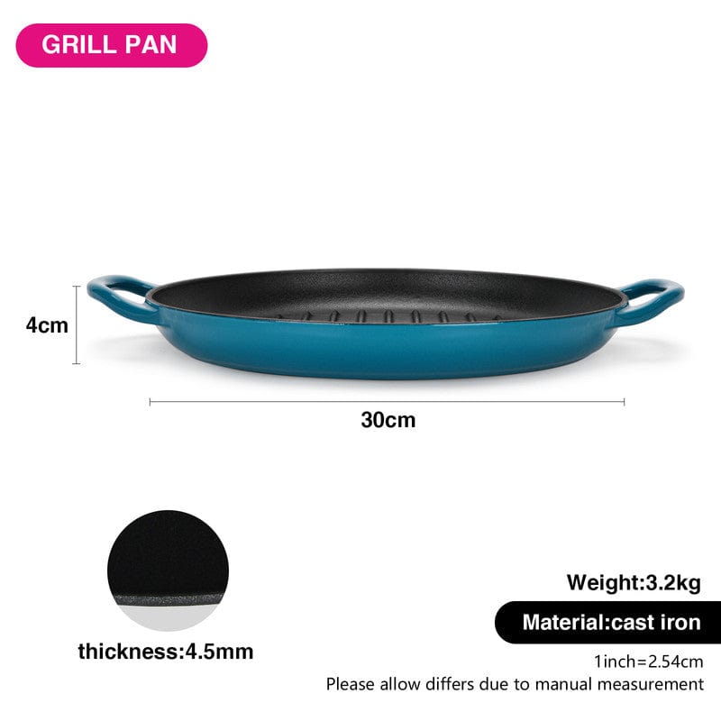 Fissman Grill Pan Cast Iron 30cm