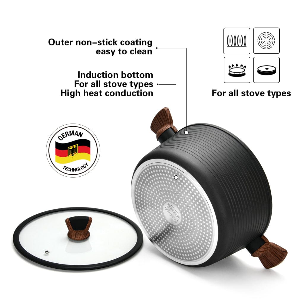 Fissman Stockpot Diamond Aluminum Grey 24cm