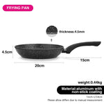 Fissman Frying Pan Fiore Aluminum Black 20cm