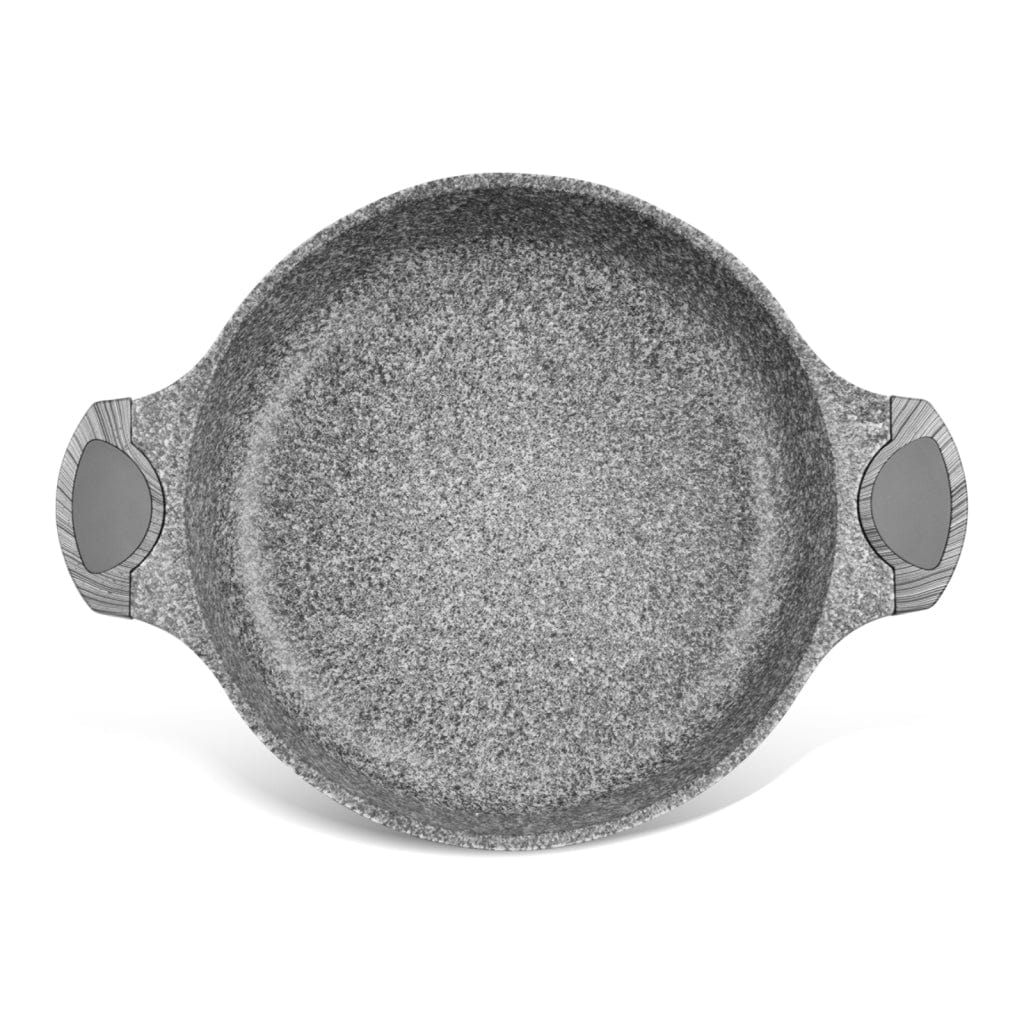 Fissman Shallow Casserole Black/Grey 28x8cm/4.1Liters  Prestige Series Aluminum With Induction Bottom Professional Non Stick Coating Greblon C3