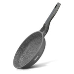 Fissman Frying Pan Prestige Series Aluminum With Non-Stick Greblon C3 Coating And Induction Bottom Grey 24x5.5cm