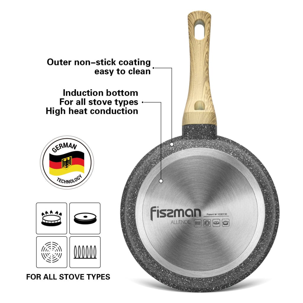 Fissman Allende Non-Stick Coated Frying Pan With Induction Bottom Gray 24x55cm