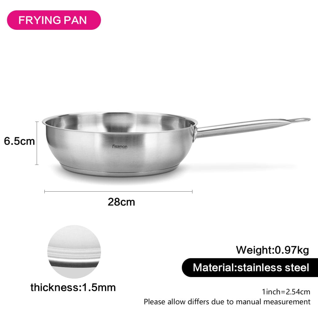 Fissman Frying Pan Silver 28cm