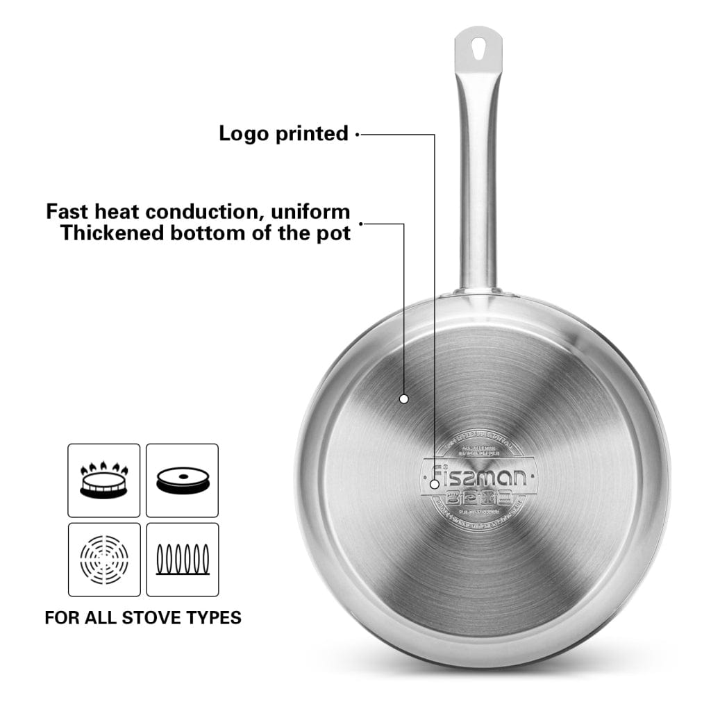 Fissman Frying Pan Silver 28cm