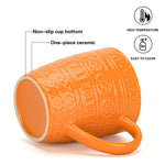 Fissman Dinnerware Motif Ceramic Orange 16Pc