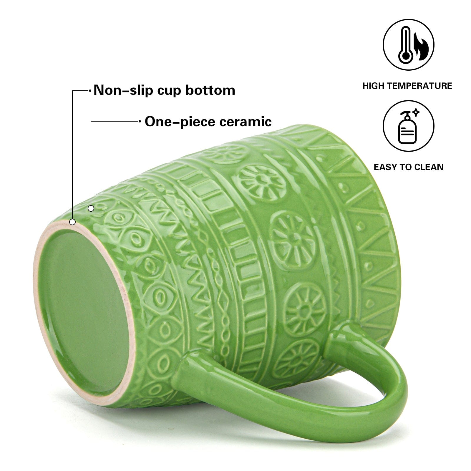 Fissman 16pcs Set of Dinnerware Motif Series  Green (Ceramic)
