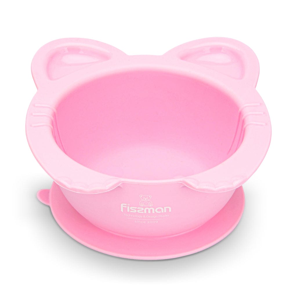Fissman Kitty Design Bowl With Suction Pink 300ml
