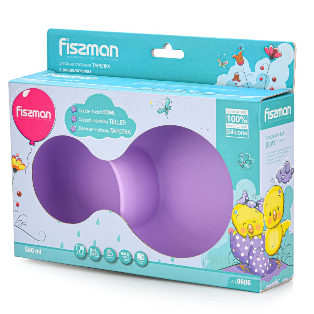 Fissman Deep Bowl With Divided Two Sides Purple 580ml