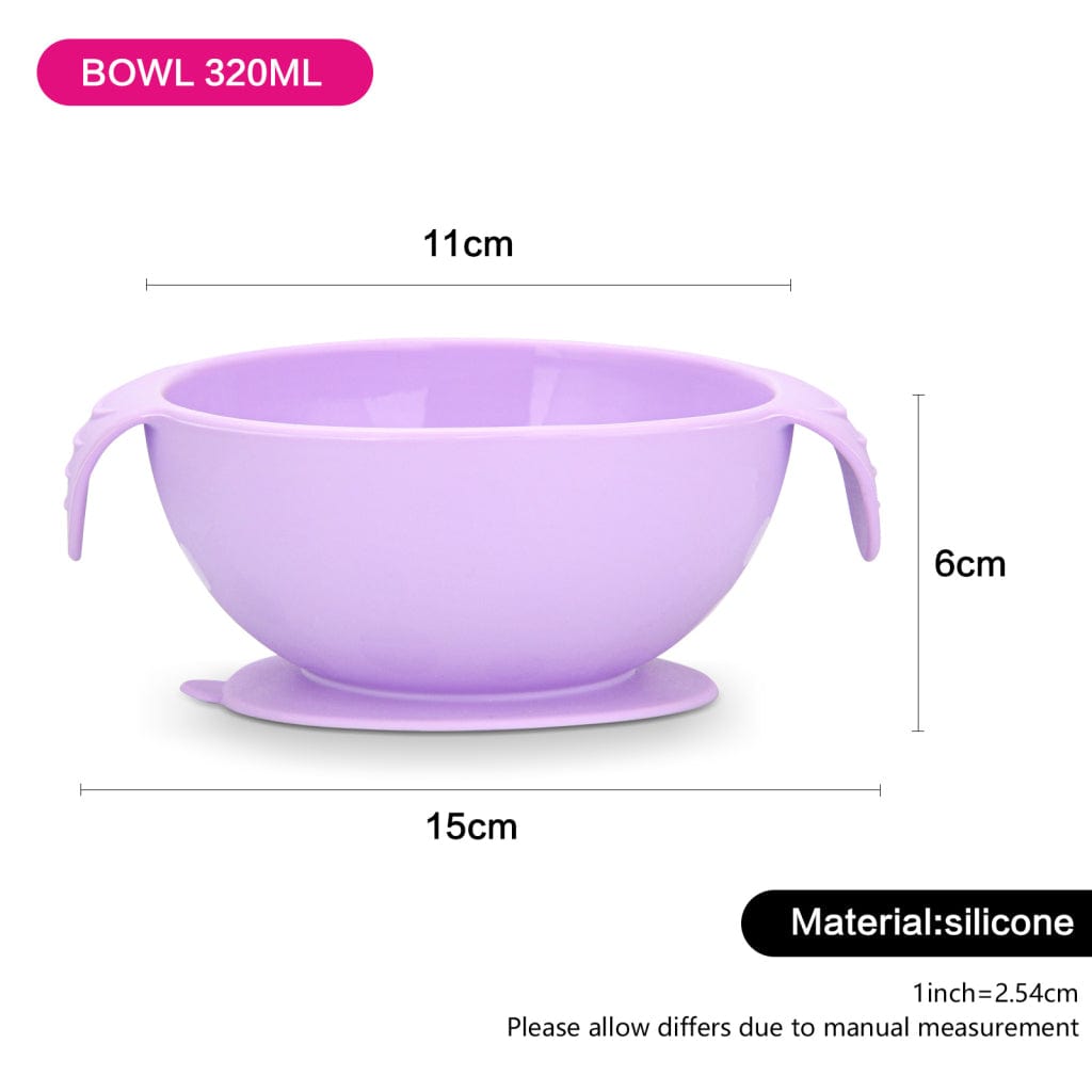 Fissman Silicone Bowl For Kids Purple 320ml