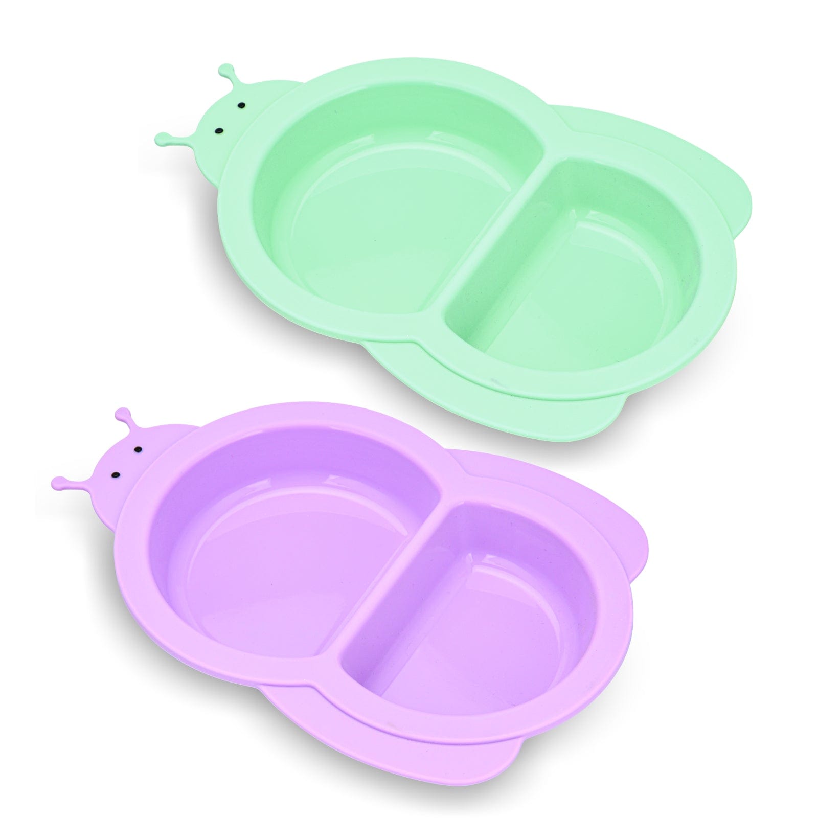 Fissman Silicone Divided Bowl For Kids Mint Green 340ml