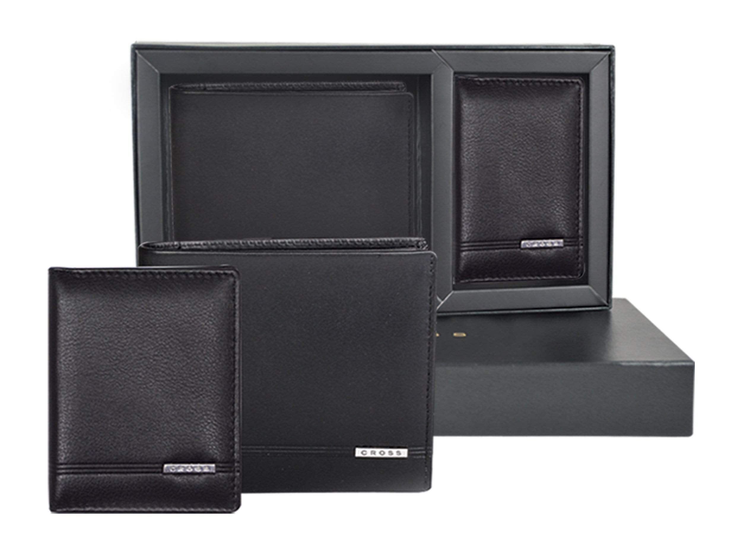 Cross Classic Century Bifold Slim Wallet & Bussiness Card Case Black Combo - ACC1432-2-1