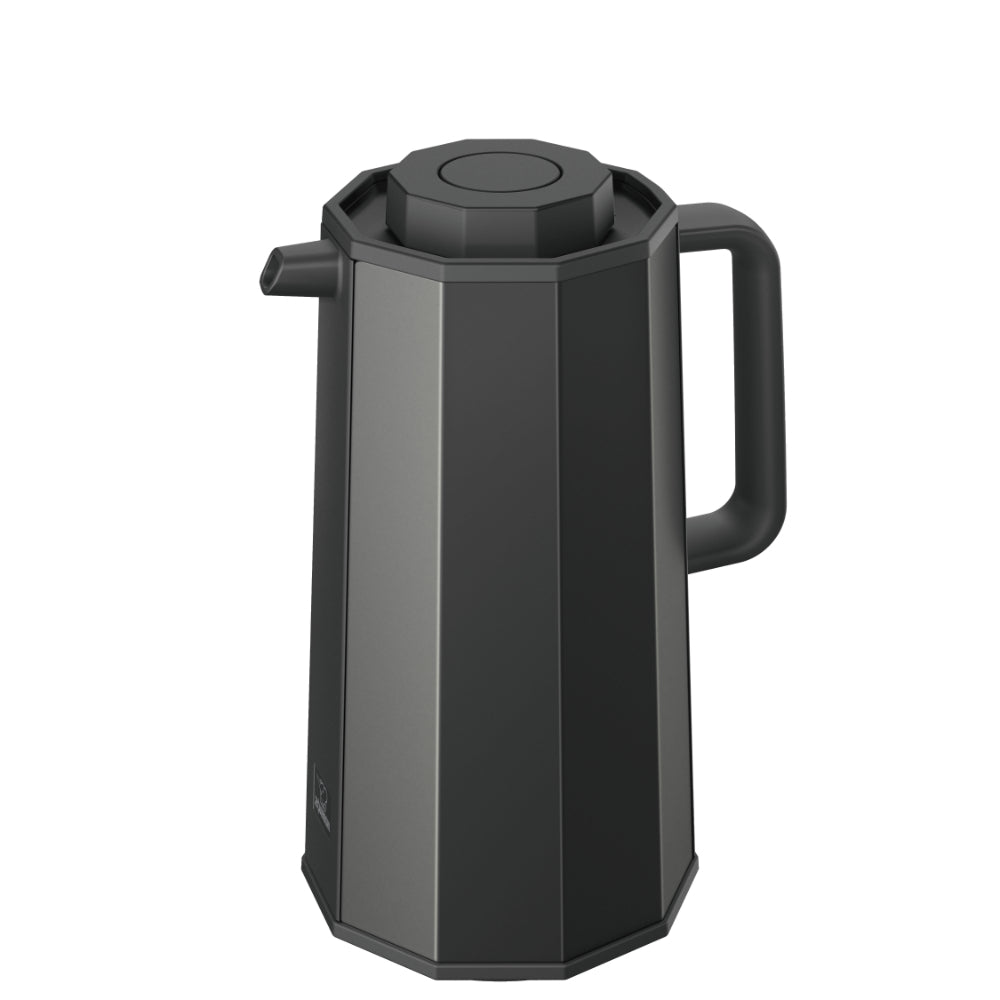 Zojirushi Handy Pot Vacuum Flask, 1.0Ltr, Large Push Button Stopper.-Black