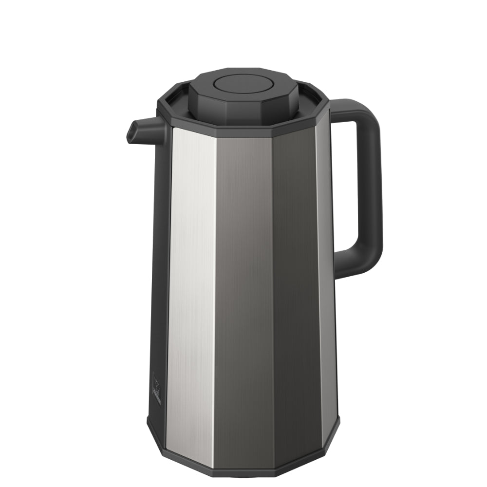 Zojirushi Handy Pot Vacuum Flask, 1.0Ltr, Large Push Button Stopper.-Grey