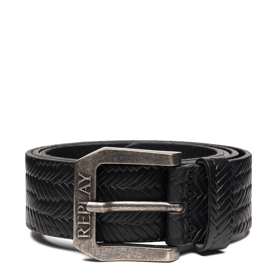 Belt In Weaved Leather