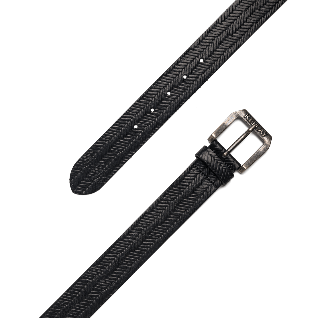 Belt In Weaved Leather