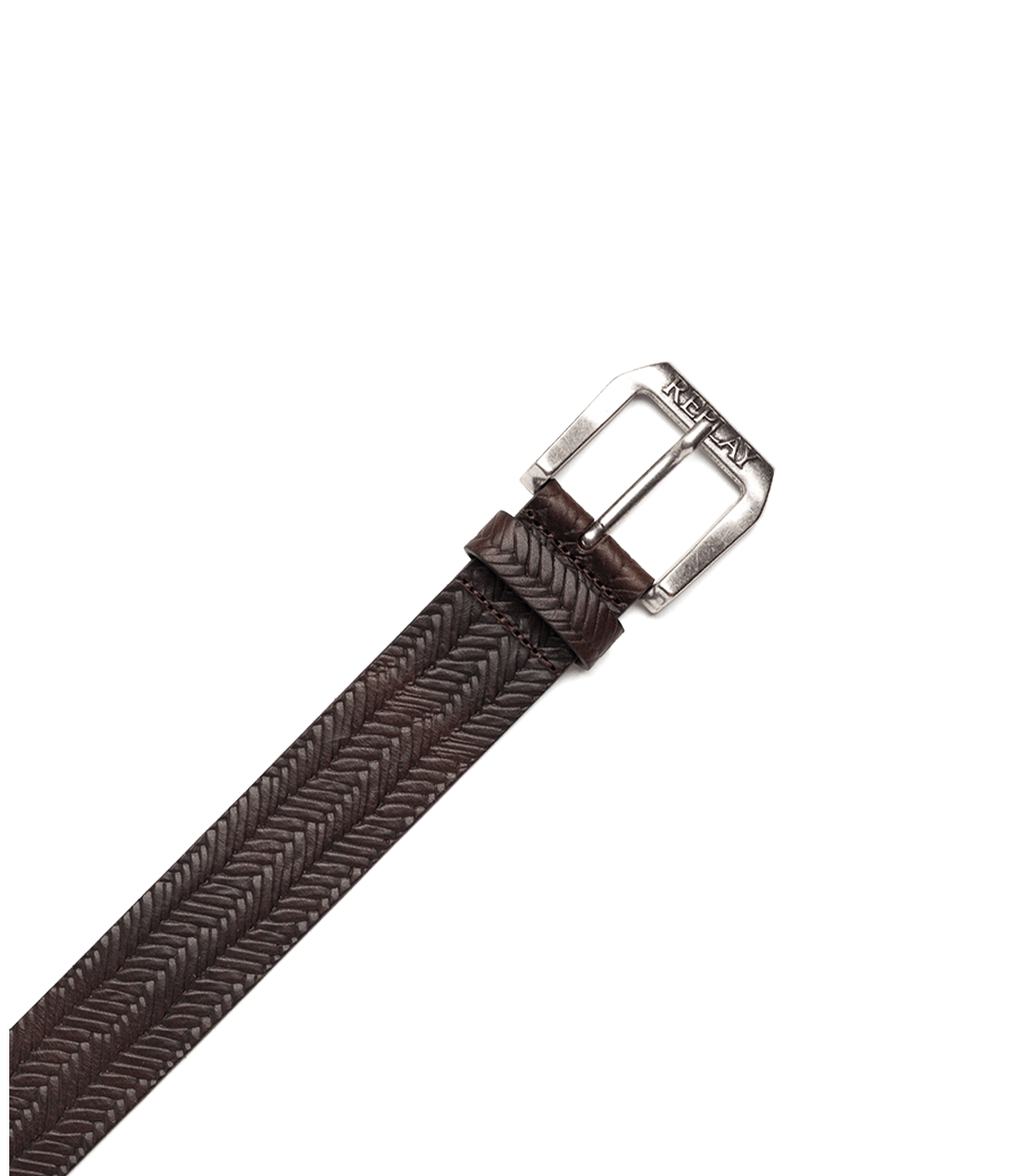 Belt In Weaved Leather