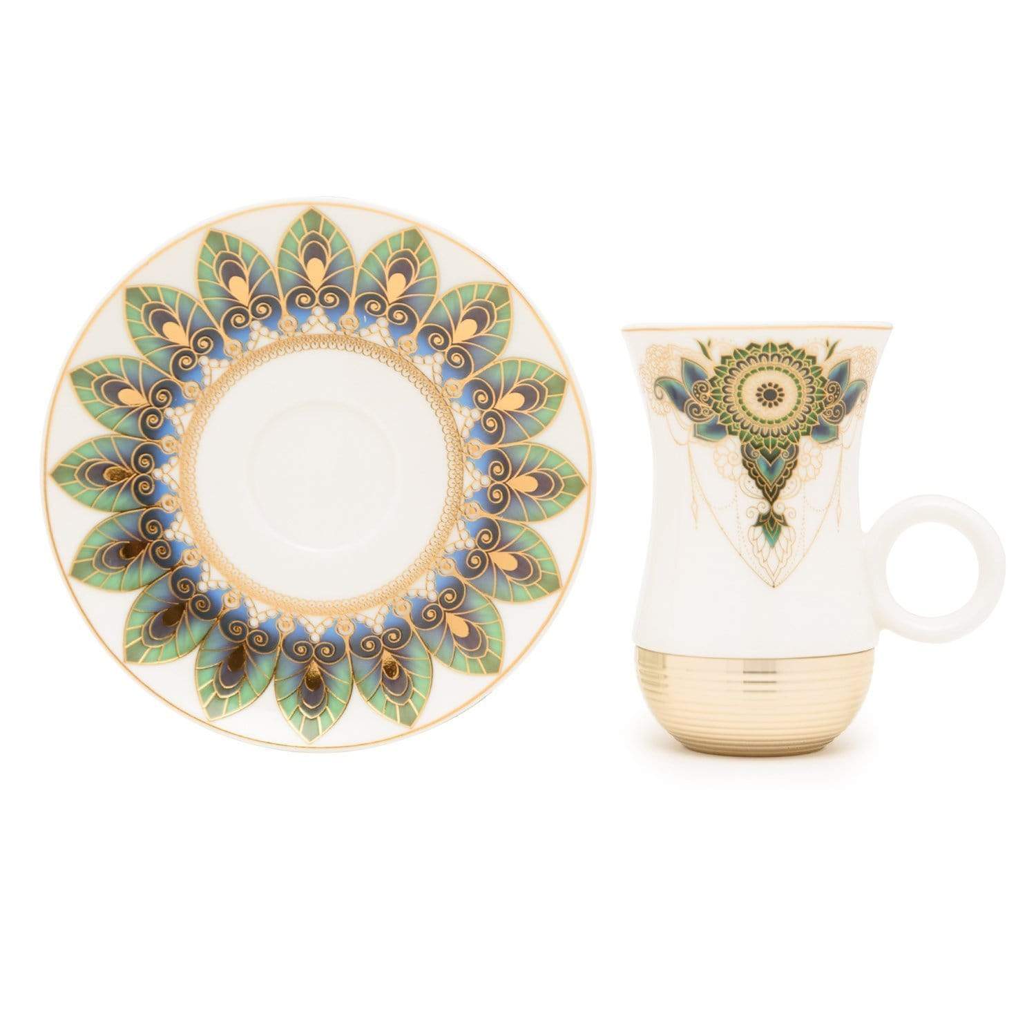 Am Rhianon Gold with Decorated Flask Tea Set - 22 Pieces - AM9415-S21/036 - Jashanmal Home