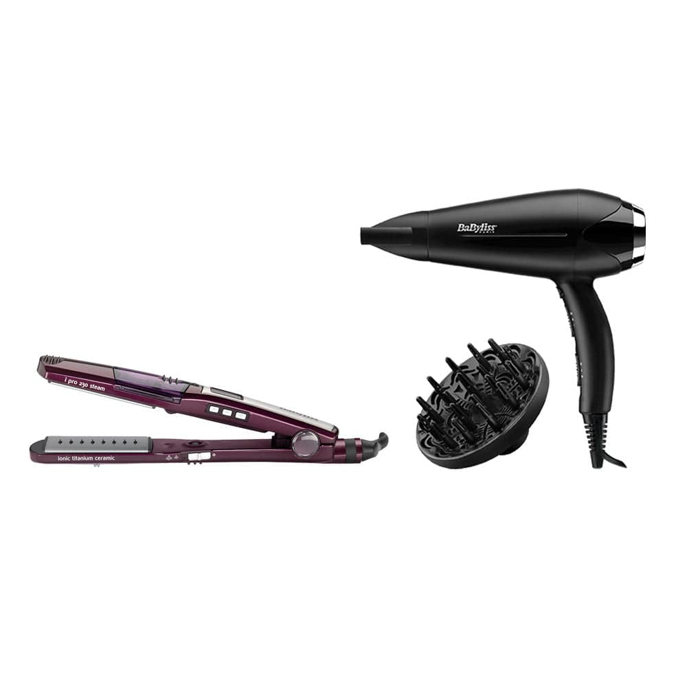 Babyliss I-Pro 230 Steam Straightener + Dryer-ST395-D572