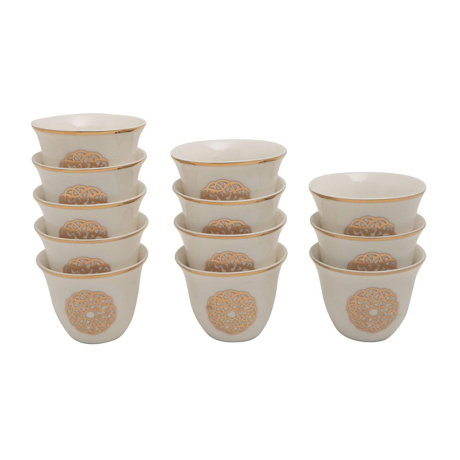 GOLD LINE 12PC ARABIC CAWA CUPS - SY116-G - SY116-G