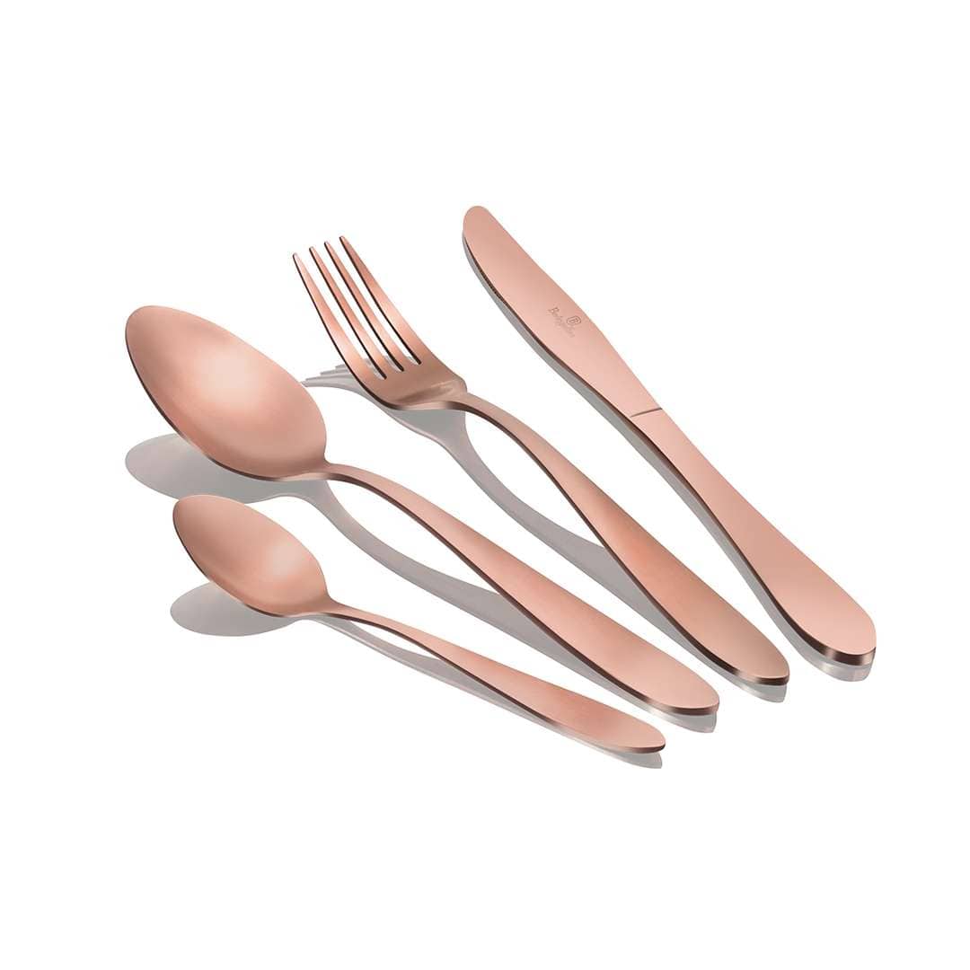 Berlinger Haus 24 Pieces Satin Cutlery Set Rose Gold Collection