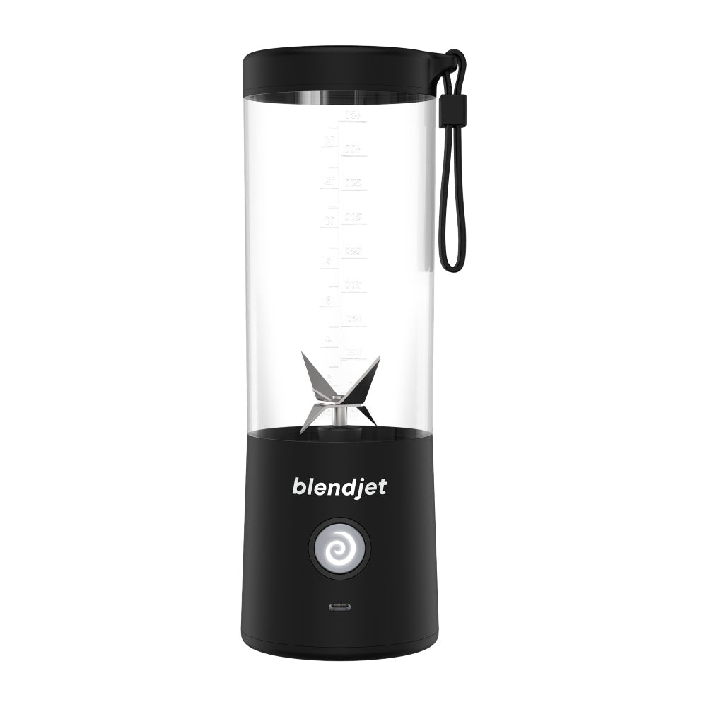 BLENDJET-V2 Portable Blender - World's Most Powerful Compact 16Oz Blender @22,000 RPM, 6 Stainless Steel Blades, Ice Crasher, USB-C Charging, Self Cleaning, Built-in Safety Feature - Black
