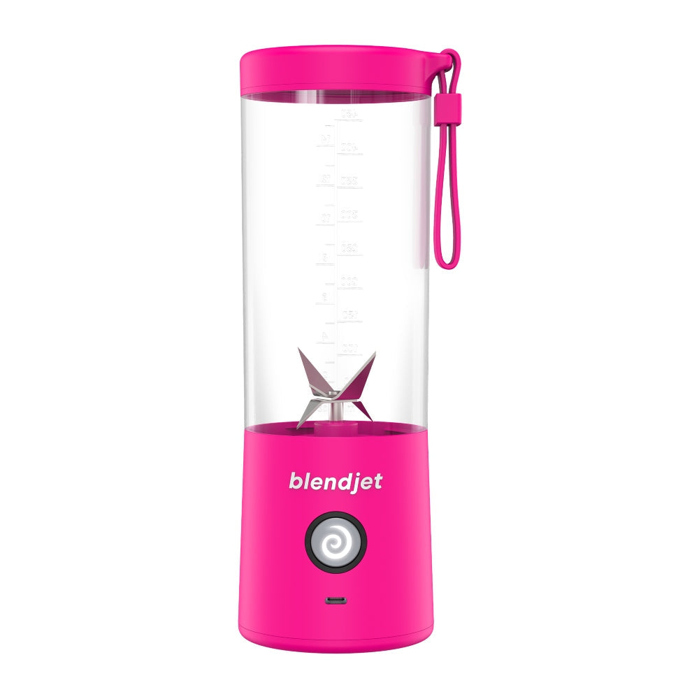 BLENDJET-V2 Portable Blender - World's Most Powerful Compact 16Oz Blender @22,000 RPM, 6 Stainless Steel Blades, Ice Crasher, USB-C Charging, Self Cleaning, Built-in Safety Feature - Pink