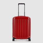 Piquadro PQ-LIGHT 55cm Ultra Slim Hardcase 4 Double Wheel Cabin Trolley Red - BV4425PQL/R