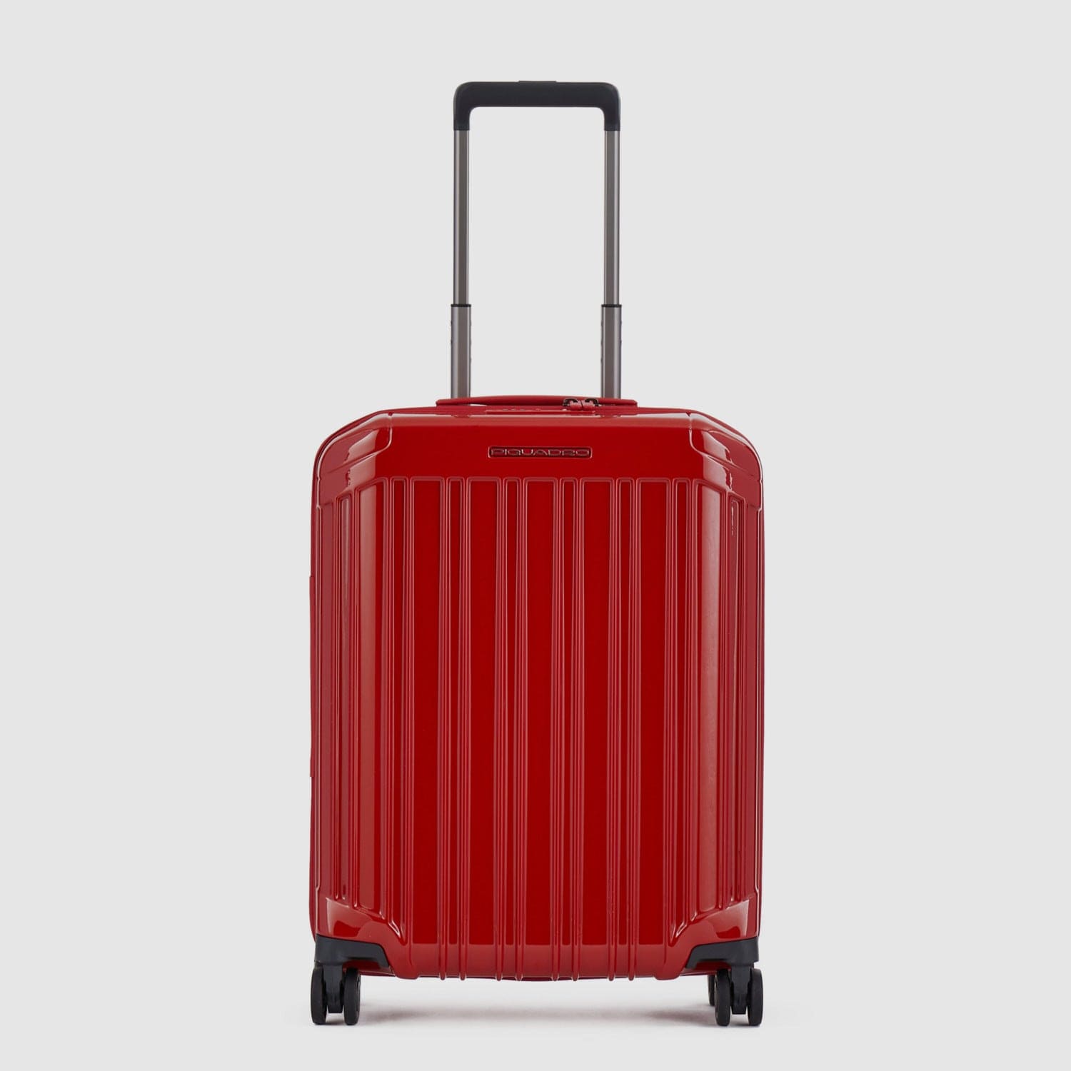 Piquadro PQ-LIGHT 55cm Ultra Slim Hardcase 4 Double Wheel Cabin Trolley Red - BV4425PQL/R