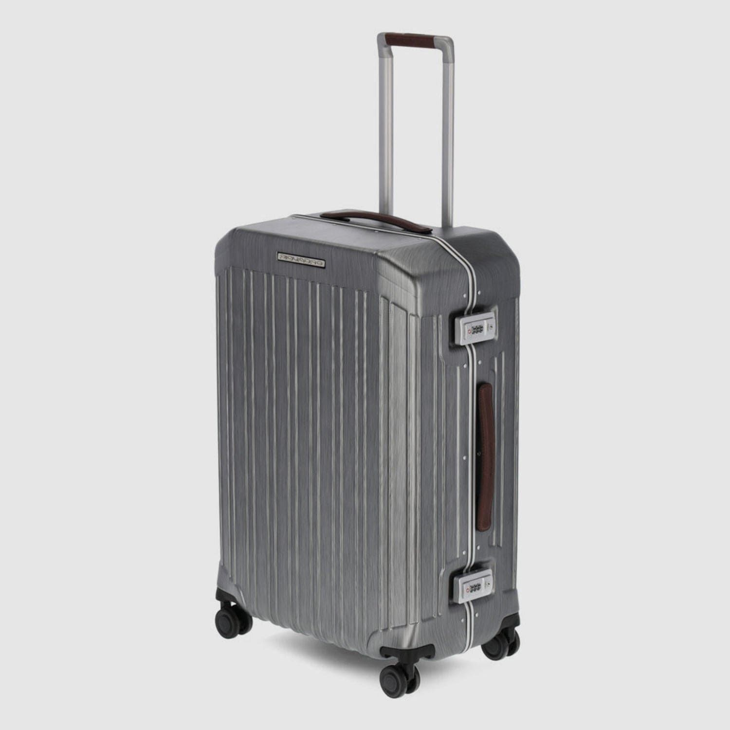 Piquadro Pqlm-Frame 68Cm Hardcase Medium Check-In Luggage Trolley Black / Light Brown - Bv4427Pqlm/Ncu