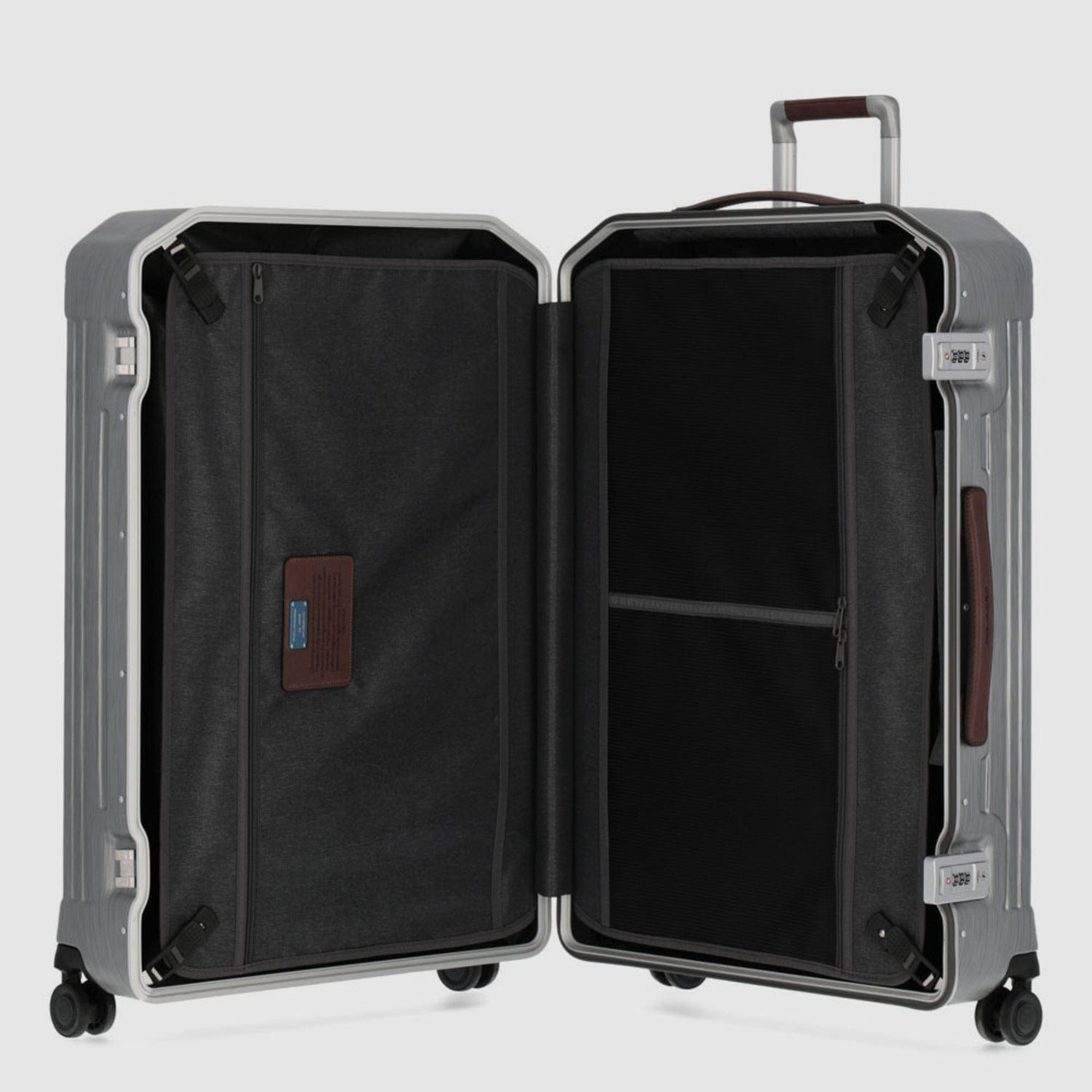 Piquadro Pqlm-Frame 75cm Large Check-In Luggage Black/Light Brown