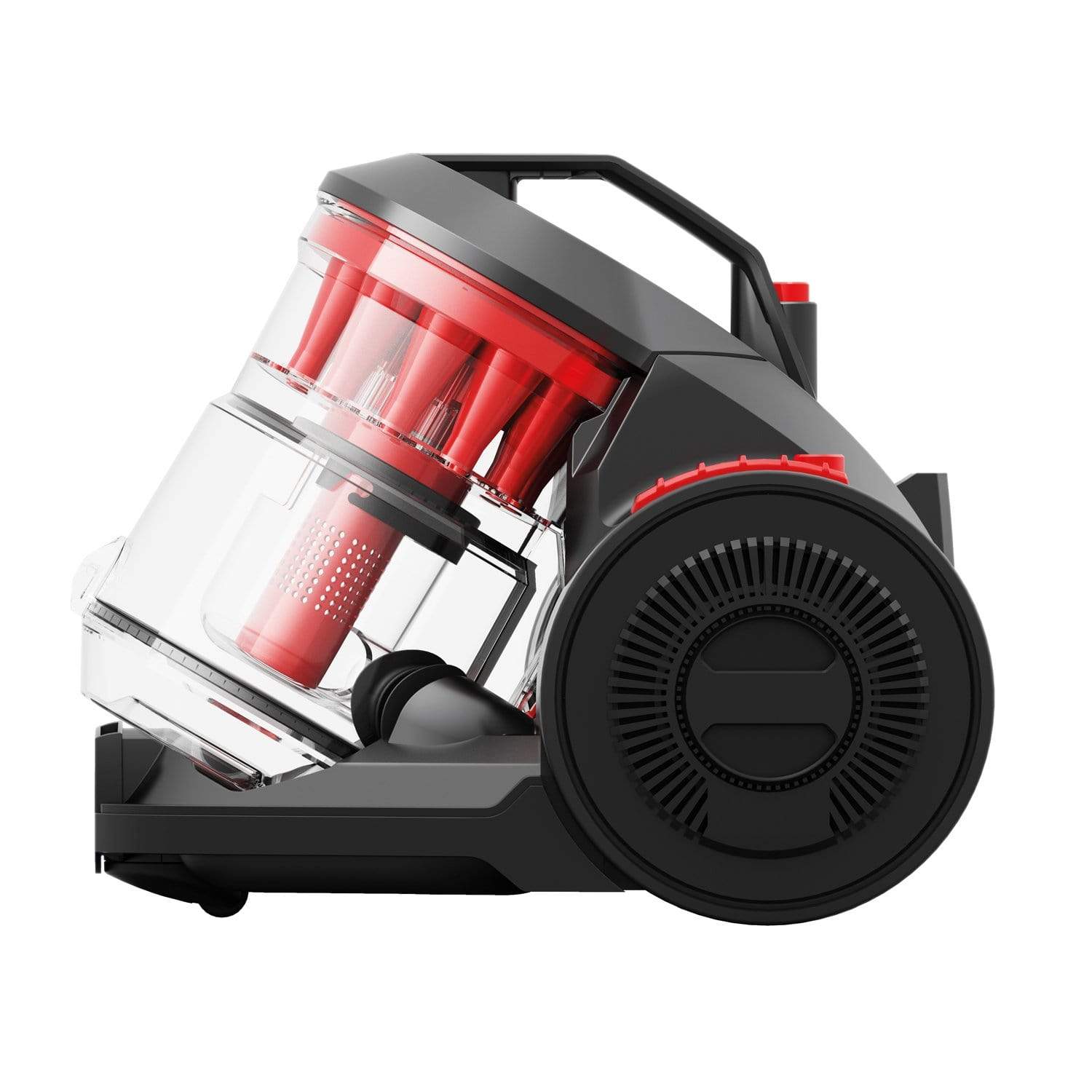 Hoover CDCY-AMME Multicyclonic High Suction Vacuum Power Cleaner, 2 Liter Capacity, H12 Hepa Filtration, Compact, & Easy Rinse filter Red Color