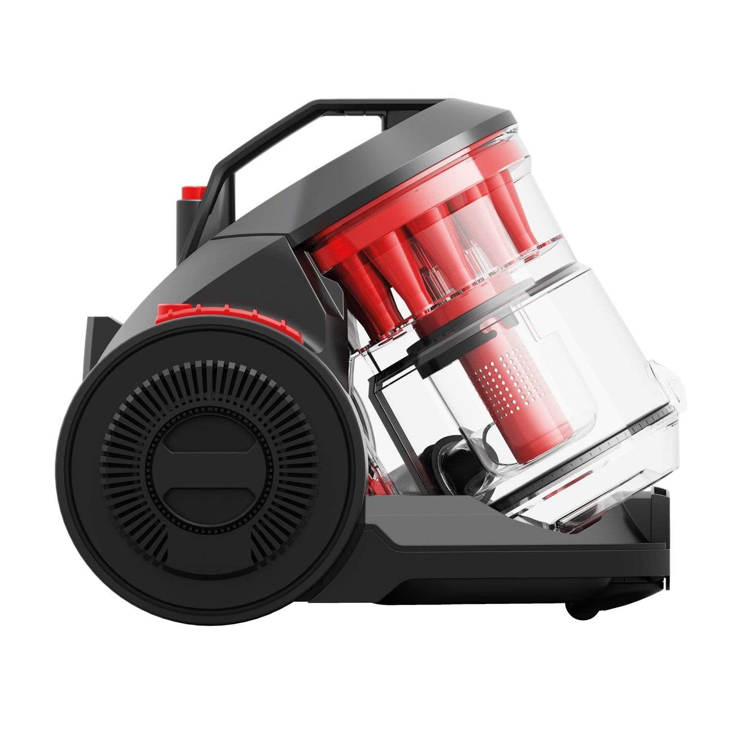 Hoover CDCY-AMME Multicyclonic High Suction Vacuum Power Cleaner, 2 Liter Capacity, H12 Hepa Filtration, Compact, & Easy Rinse filter Red Color