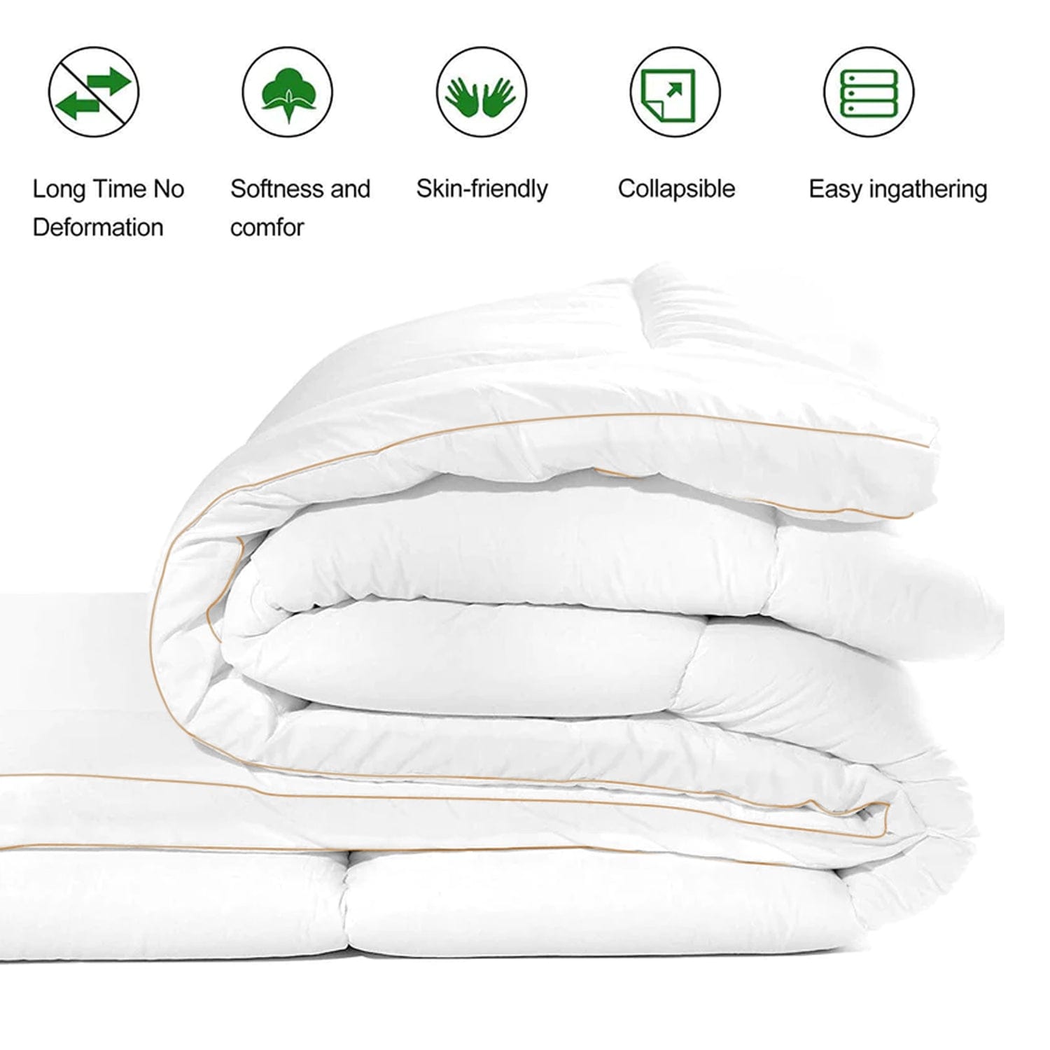 Cotton Home Luxury Downproof Mattress Topper White