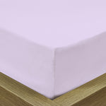 Cotton Home Fitted Sheet 1Pc Super Soft Light Purple
