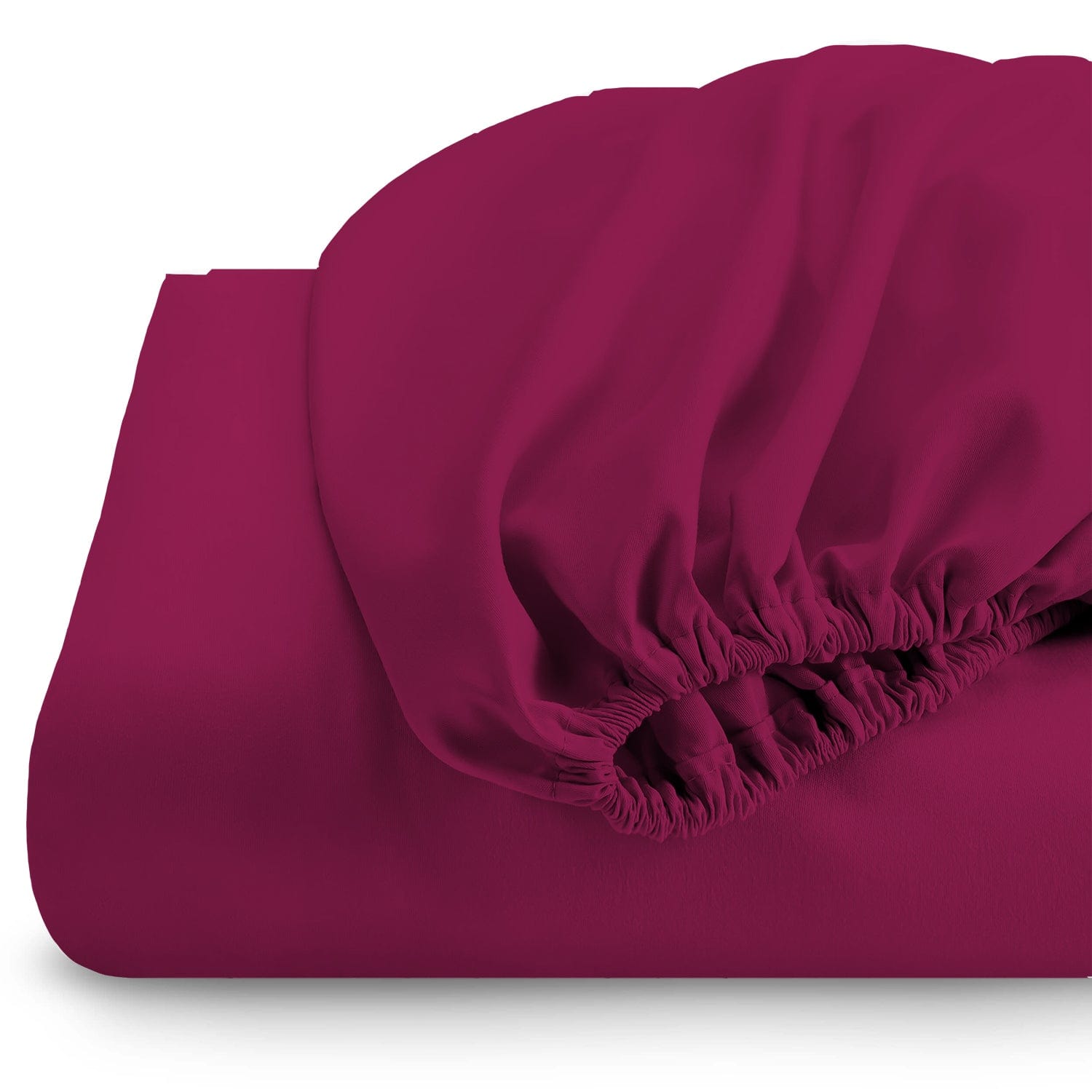 Cotton Home 1pc Fitted Sheet Super Soft Burgundy