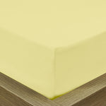 Cotton Home Fitted Sheet 1Pc Super Soft Yellow
