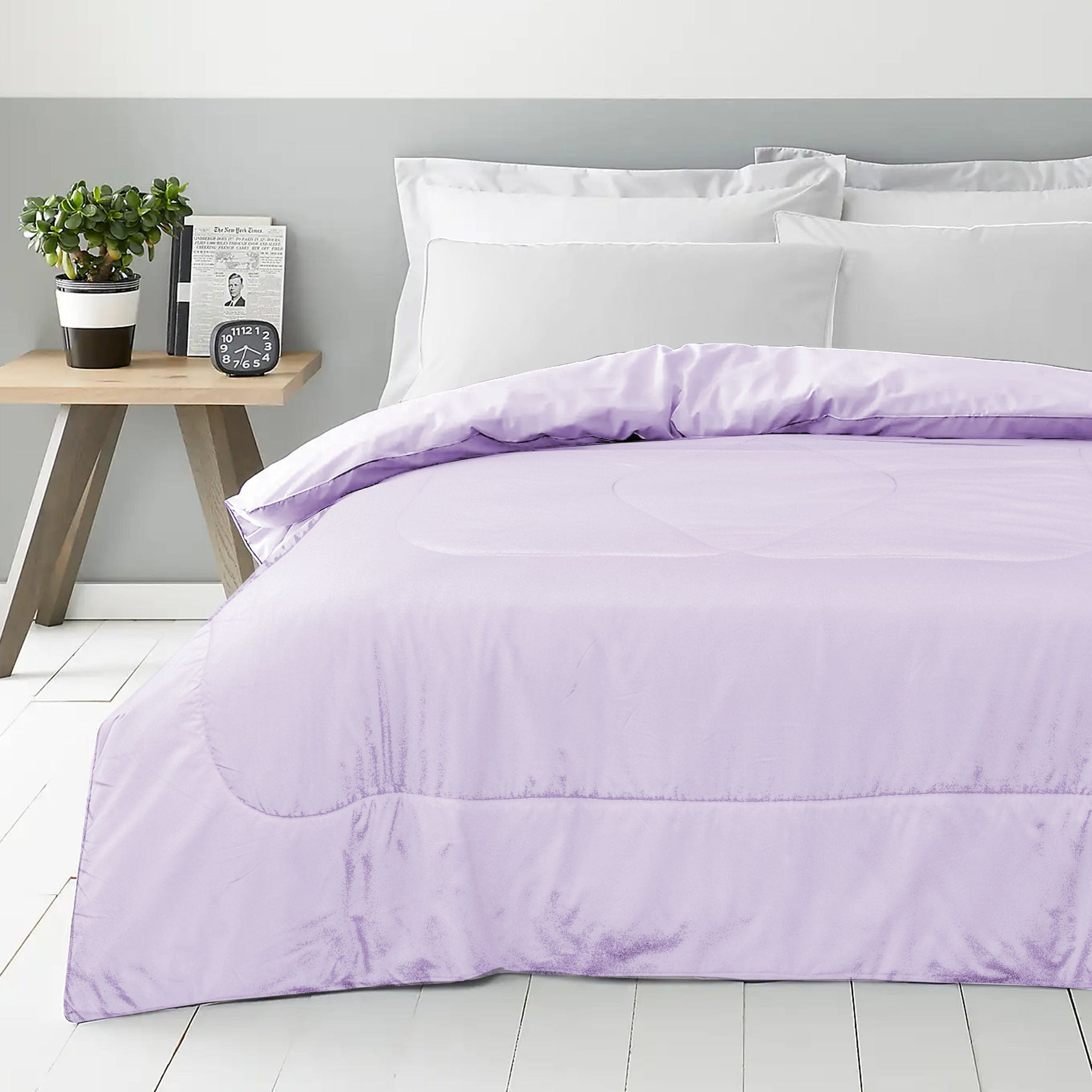 Cotton Home Roll Comforter Light Purple