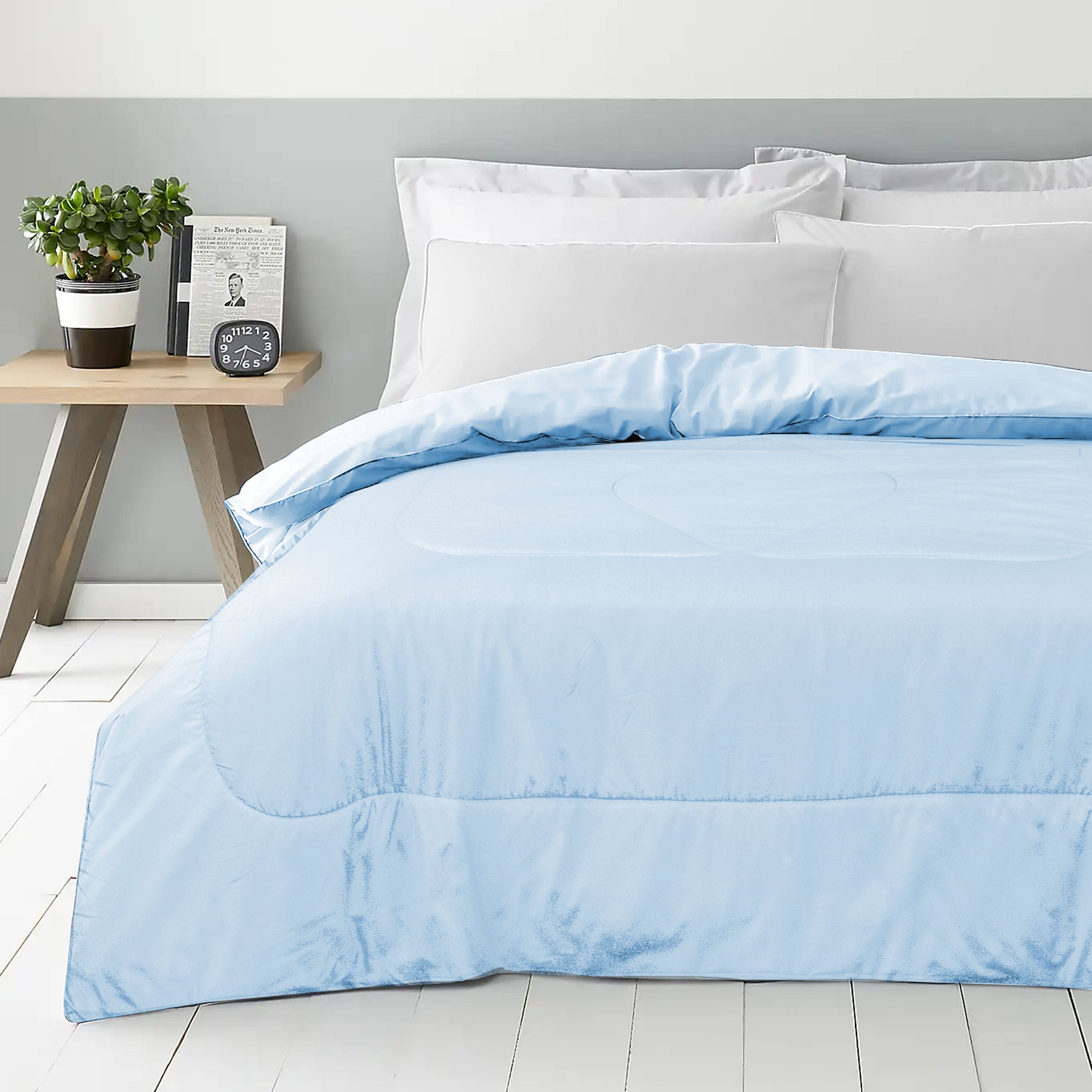 Cotton Home Roll Comforter Sky Blue
