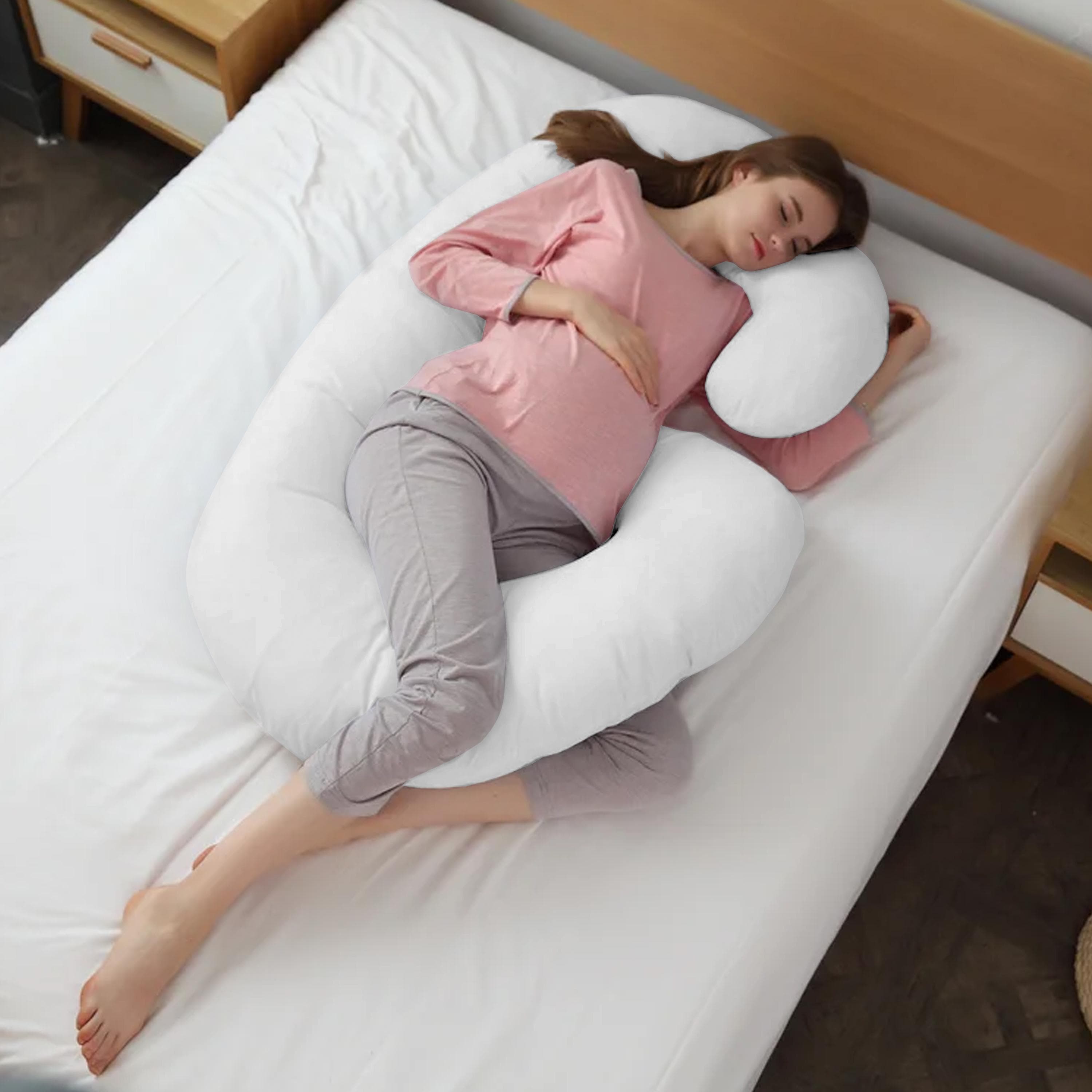 Cotton Home Pregnancy Pillow White