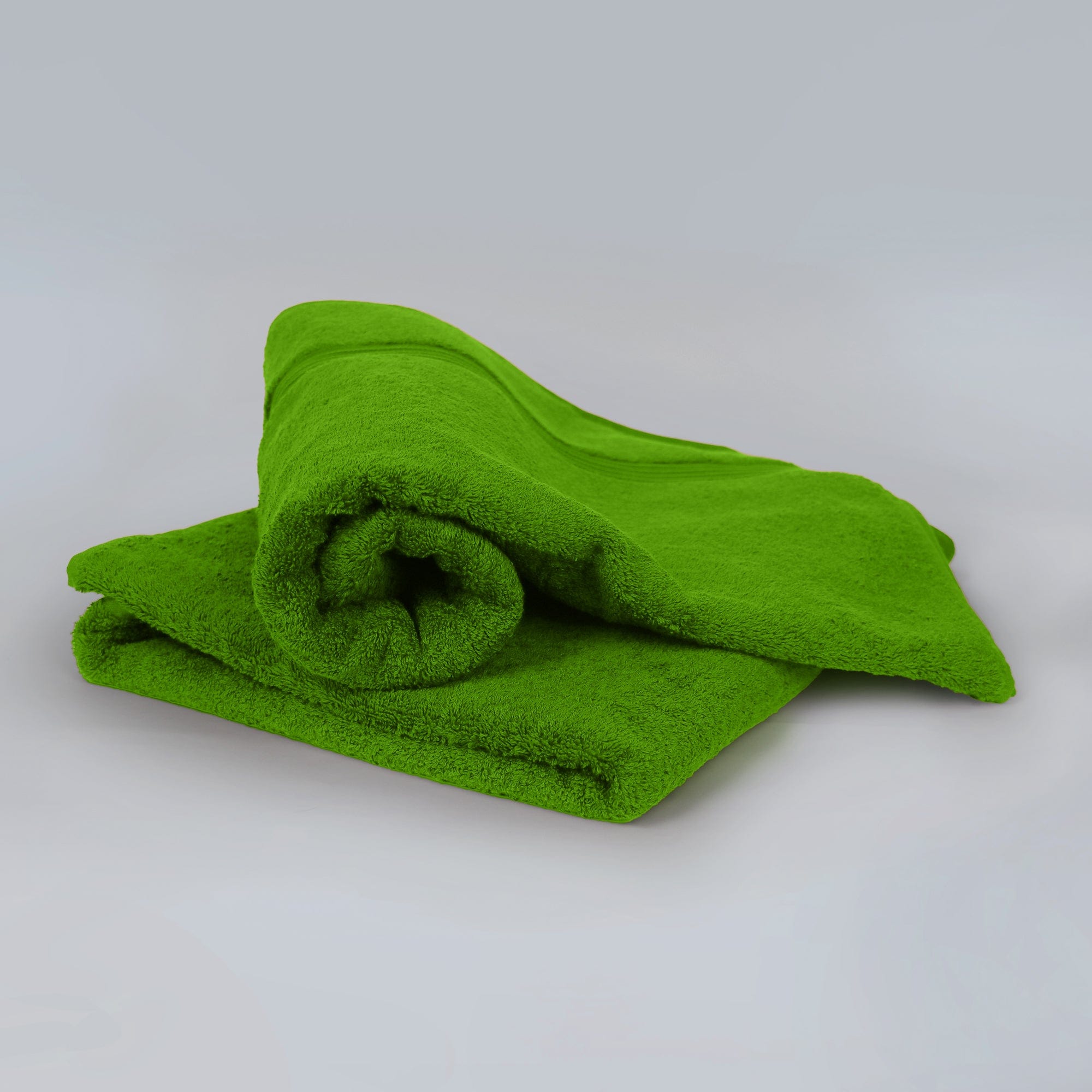 طقم منشفة حمام منزلية قطنية 2 قطعة أخضر غامق