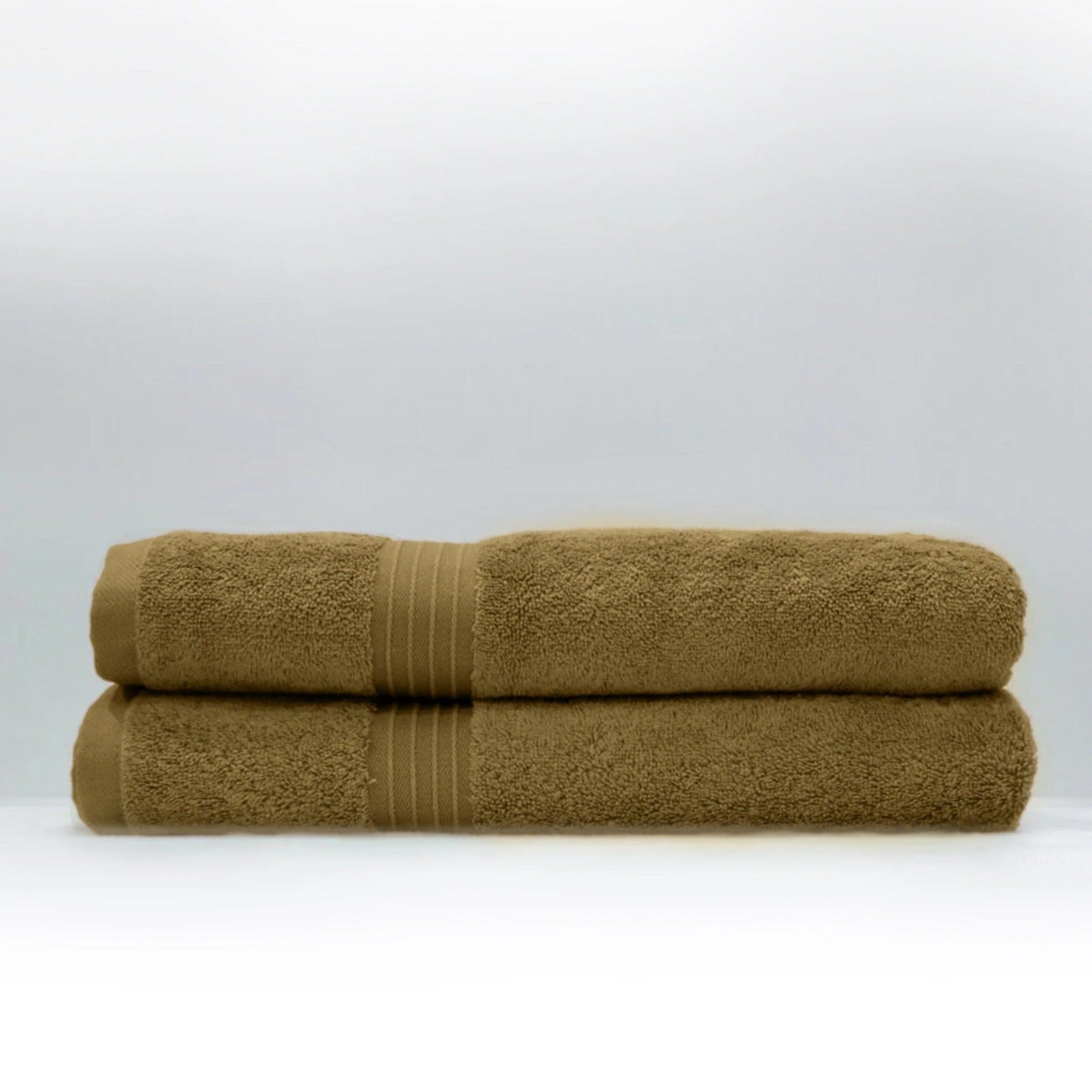 Cotton Home Bath Towel 2-piece Set Camel